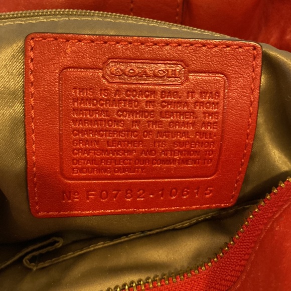 Coach shoulder bag red leather - Picture 2 of 3